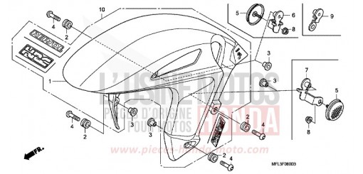 PARAFANGO ANTERIORE CBR1000RR9 di 2009